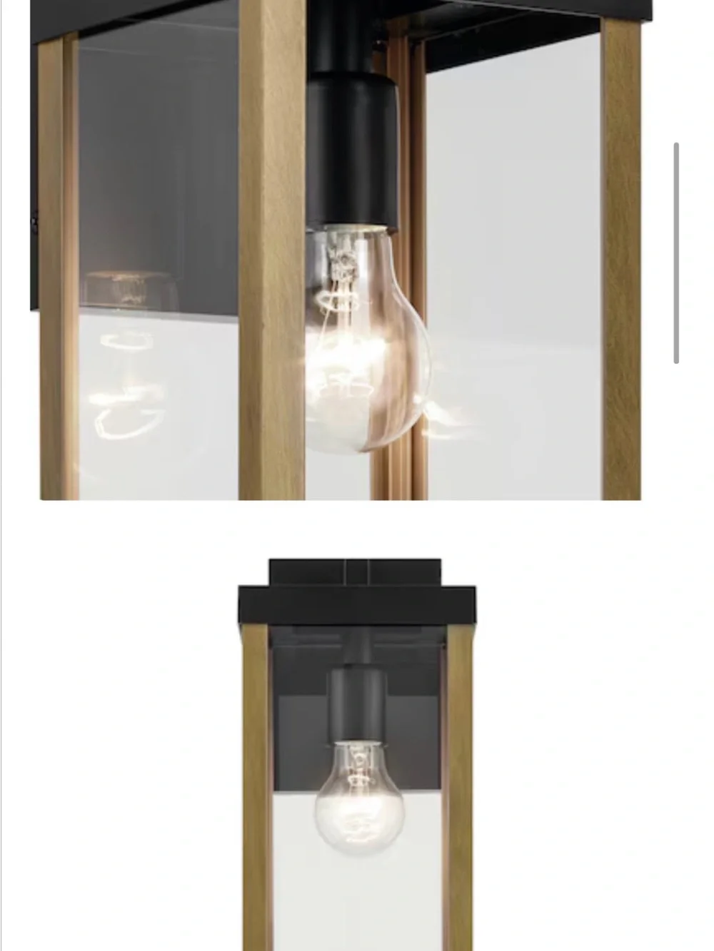 Allen + roth Coalmont 1 -Light 16-in H Black Hardwired Outdoor Wall Light